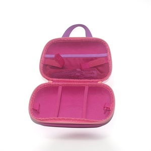 กระเป๋าเครื่องสำอางสีชมพูผลิตจาก EVA ทำจากโพลีเอสเตอร์ทั่วไปเป็นมิตรกับสิ่งแวดล้อมออกแบบโลโก้ได้ตามต้องการ - Product Image 6