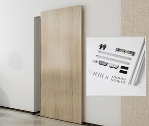 Sistema <span class=keywords><strong>de</strong></span> <span class=keywords><strong>Puertas</strong></span> Corredizas Flotantes <span class=keywords><strong>de</strong></span> <span class=keywords><strong>Madera</strong></span> Sólida Moderna con Herrajes Ocultos <span class=keywords><strong>para</strong></span> Decoración <span class=keywords><strong>de</strong></span> Interiores <span class=keywords><strong>de</strong></span> Cocina, Sala <span class=keywords><strong>de</strong></span> Estar y Dormitorio - Product Image 3