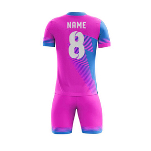 Conjuntos de camisetas de fútbol impresas con logotipo personalizado de alta calidad, nuevo diseño personalizado, uniforme de sublimación, corte automatizado para OEM - Product Image 3