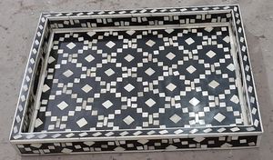 ถาดเสิร์ฟอาหารแบบฝังสำหรับร้านอาหารถาดเสิร์ฟแบบทำมือถาดสำหรับตกแต่งชากาแฟผลไม้อาหารเช้าสุดหรู - Product Image 6