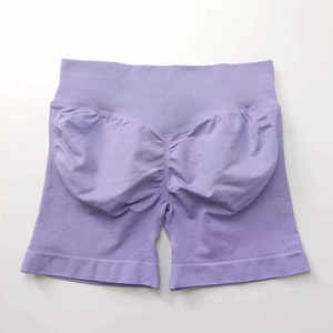 Pantalones cortos de compresión transpirables de alta elasticidad para mujer para correr Fitness Gym Workout-No T Line Scrunch Butt Gym Shorts - Product Image 5