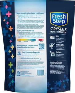 Fresh Step Crystal Cat Litter Health Monitoring Non-Clumping pH Technology Color-Change 14 lb (2 Pack 7 lb <b>Bags</b>) Made Corn - Product Image 6