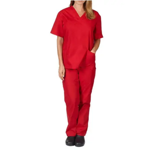 Ensembles de gommage en tissu tissé à séchage rapide pour femmes, uniformes confortables pour médecins, hôpitaux dentaires et pantalons inclus directement - Product Image 2