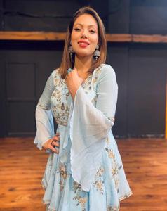 Ropa de diseño indio de bollwood, traje exclusivo étnico, con volante, Georgette, Punjabi, Sharara, Palazzo, nuevo lanzamiento, a precio asequible - Product Image 6