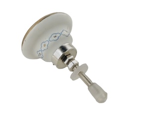 Français hexagone Turquoise fleur marocaine boutons en céramique et tirer couleur or pour cuisine commode chambre meubles d'extérieur armoires - Product Image 3