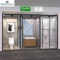 Support d'affichage de carreaux de salle de bain de haute qualité, style logo personnalisé, support d'affichage Boya BYS-03 pour utilisation en salon professionnel
