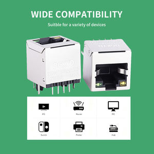 <span class=keywords><strong>Conector</strong></span> Keystone RJ45 Cat6 Blindado de 90 Grados con Acoplador Divisor y <span class=keywords><strong>Conector</strong></span> PCB para Red PoE, 50u - Product Image 3