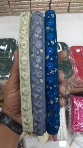 Custom Made Floral Embroidered in <b>Purple</b>,red & Dark pink Colour , Ethnic Designs for Various Purposes in Different Sizes - Product Image 5