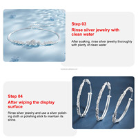 Solution de nettoyage réutilisable pour bijoux en argent Boasta 236 ml, nettoyant pour argent sterling avec panier pour l'entretien des bagues et colliers