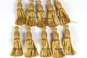 Handmade Gold Wire <b>Tassel</b> Decorative Bullion <b>Tassel</b> for Church Vestments & Passementerie - Product Image 2