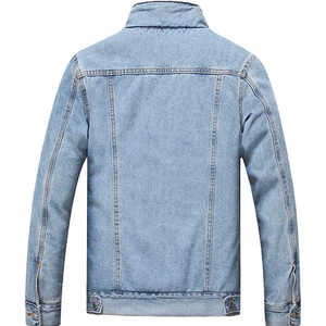 Nueva moda de invierno para hombre, chaqueta vaquera, prendas de vestir, chaquetas, chaqueta vaquera gruesa de lana cálida a la moda, abrigo vaquero para hombre - Product Image 2