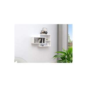 KARO Étagère murale de salon moderne multifonction blanche à trois niveaux - Product Image 2