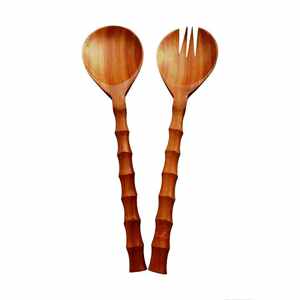 Juego de 2 Servidores de Ensalada de Resina Color Marfil Más Vendidos, Utensilios de Cocina Ecológicos Aptos para Lavavajillas, Hechos en India - Product Image 3