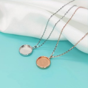 Colgante DIY de Plata de Ley 925 auténtica, componente de 12mm, ajuste conmemorativo, recuerdo, leche materna, cenizas, collar en blanco, joyería - Product Image 4