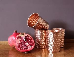 Tasses et verres en cuivre pur martelé pour boire de l'eau - Product Image 4
