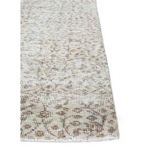 พรมขนสัตว์ถักมือสไตล์วินเทจ สีเบจและสีน้ำตาล ลายเหรียญและลวดลายนามธรรม รูปทรงสี่เหลี่ยมผืนผ้า สำหรับห้องนั่งเล่นในบ้าน Pae-1126 - Product Image 4