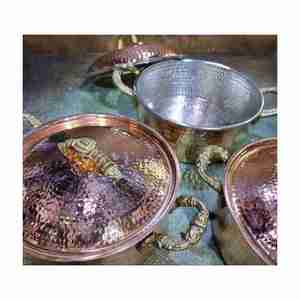 จานเสิร์ฟปลาที่มีความต้องการสูงเครื่องใช้ในครัวจากอินเดียชุดหม้อเสิร์ฟทองแดงที่ปลอดภัย - Product Image 2