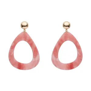 fancy acetate acrylic resin door knocker earrings jewelry women earring