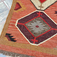 Tapis Kilim en laine jute fait main grand Dhurrie indien pour la maison salon chambre porte prière Camping Style tissé moderne