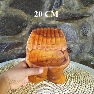 Cuenco de Oración de Madera Natural Hecho a Mano con Calidad de Exportación, con Símbolos Espirituales Tallados para Meditación, Disponible para Precio de Exportación - Product Image 3