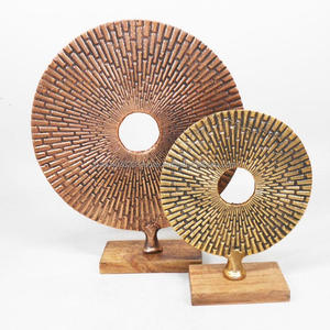 Adornos navideños de Metal personalizados de New Look, escultura dorada y plateada con Base de Metal para decoración y suministros de fiesta de regalo - Product Image 4