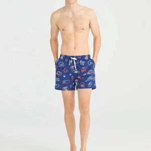 กางเกงว่ายน้ำสำหรับเยาวชนขนาดพลัสไซส์ดีไซน์ล่าสุดลายดอกไม้ลายจุดสีพื้น - Product Image 6