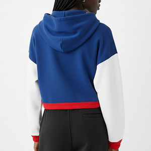 Sudaderas con Capucha Extra Grandes para Mujer, 100% Algodón, Bloques de Color, Cierre de Cremallera, Estilo Urbano, Logotipo Personalizado con Impresión Puff, Corte Holgado - Product Image 6