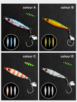 Offres Spéciales OEM ODM 40g 60g 80g 5 pièces/ensemble gabarits métalliques lumineux Shore pas lent avec lame crochet Kit de leurre de pêche
