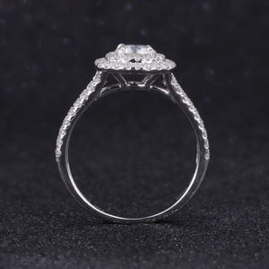 แหวนหมั้นเพชร VVS Moissanite สีเงิน S925แบบกำหนดเองได้หรูหราทอง18K สไตล์น่ารัก IGI ได้รับการรับรองแบบฝังสูงสำหรับผู้หญิง - Product Image 6