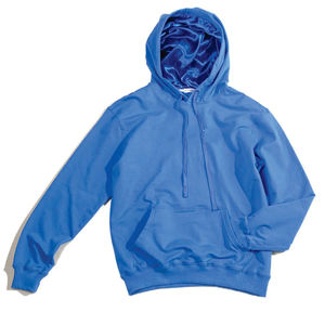 Sudaderas con capucha personalizadas para hombre al por mayor, algodón grueso básico de color sólido con Capucha forrada de satén de seda y estampado de hojaldre - Product Image 1