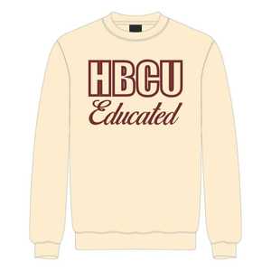 Sweat-shirt d'hiver en chenille Delta Educated, marron neutre, lettres brodées, mélange de coton, Divine Nine Greek Sorority, vintage - Product Image 3