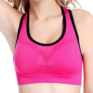 Soutien-gorge de sport pour femme sans couture, mélange de spandex/nylon de qualité supérieure, écologique, séchage rapide, respirant, maintien élevé, ajustement confortable pour le yoga - Product Image 2