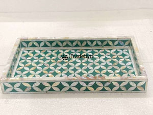 Tradebyd Elegant MOP Inlay <b>Tray</b> Handmade <b>Decorative</b> <b>Tray</b> <b>for</b> <b>Coffee</b> <b>Table</b> and Home Accent - Product Image 2