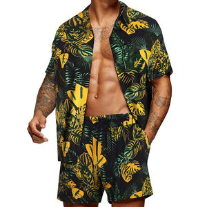 Personalizado hombres temporada de verano precio al por mayor bajo MOQ hombres conjuntos en stock hombres camisetas y pantalones cortos conjunto fabricante y proveedor - Product Image 6