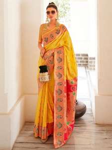 ผ้าไหมนุ่มออกแบบโดยส่าหรีนกอินเดียและปากีสถานที่มีอยู่ในโกลกาตา - Product Image 3