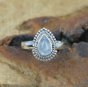 Bague classique bijoux pour femmes argent Boho Style bijoux 925 argent Sterling pierre de lune pierre précieuse bague à la main cadeau pour femme - Product Image 4