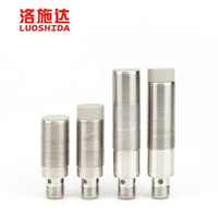 Capteur de proximité inductif Luoshida non blindé, cylindrique, fileté, NPN NO+NC, 10-30V DC, 4 fils, M18, avec prise M12 4 broches