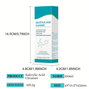 Nettoyant Visage OEM Marque Privée à 2% d'Acide Salicylique – Traitement Anti-Acné, Contrôle du Sébum, Nettoyage en Profondeur des <span class=keywords><strong>Pores</strong></span> pour Peaux Grasses - Product Image 6