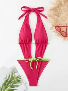 PASUXI nouveaux maillots de bain minces pour femmes personnalisés adolescentes maillots de bain cordon String Bikinis découpé une pièce maillot de bain dame