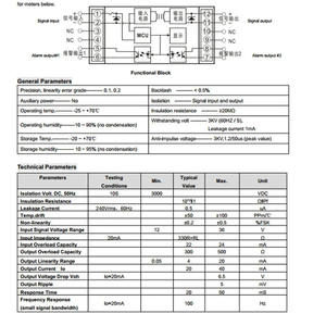 Módulo de pantalla digital montado en riel DIN35 con LED, conversión de señal de 4-20mA, aislamiento, amplificador, precisión 0.2%. - Product Image 4