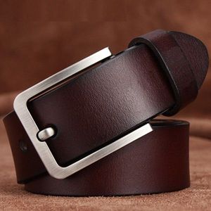 Ceinture en cuir de vache véritable pour homme, style streetwear, boucle classique à ardillon, grain plein, noir uni, marron, alliage, ZEEWAN SPORTS WEAR ZSW07 - Product Image 3