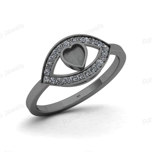 2025ที่มีคุณภาพที่เหนือกว่าที่กำหนดเองแหวนหัวใจ4mm 925เงินแท้หรูหราฝาเพทายอินเทรนด์เครื่องประดับ - Product Image 3