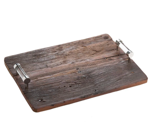 Plateau de service en bois de forme ronde en laiton AK de couleur bois naturel au meilleur prix en Inde pour la décoration de restaurant et d'hôtel - Product Image 5