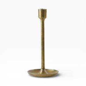 Modern Textured Gold Metal <b>Candle</b> Holder With Integrated <b>Drip</b> Tray For Practical Decor Unique - Product Image 1