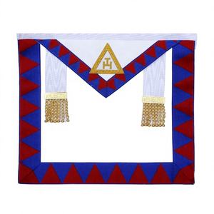 Delantal Masónico del Capítulo Arco Real, Delantal de Piel de Cordero Bordado a Mano con Hilos de Oro, Adorno Masónico 3D Personalizado Cosido, Fabricante de Regalia Masónica - Product Image 1