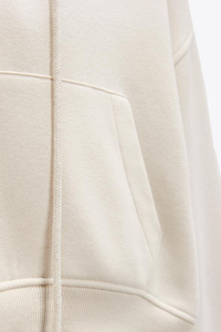 Personnalisation, logo personnalisé, crop top pour femmes, sweat-shirts à capuche de haute qualité en coton et polyester, sweat-shirts à capuche imprimés pour femmes avec fermeture éclair - Product Image 3