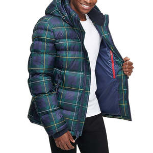 Veste matelassée imperméable personnalisable pour homme avec col montant 100% Logo d'hiver en duvet sur le devant-Manteau matelassé pour homme - Product Image 5