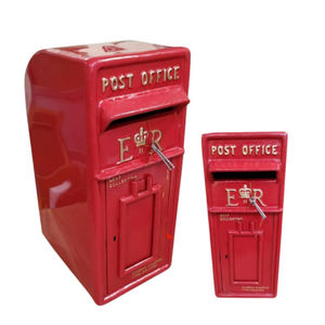 Boîte aux lettres murale en métal rouge de style vintage, la plus vendue, sécurisée et verrouillable, pour l'extérieur, décoration de jardin, meilleur prix - Product Image 4