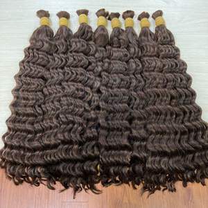 En vrac 100% Extensions de cheveux humains crus vietnamiens Deep Wavy Luxury Tape Ins Frontal & Bundle Bleach to Blonde - Product Image 4