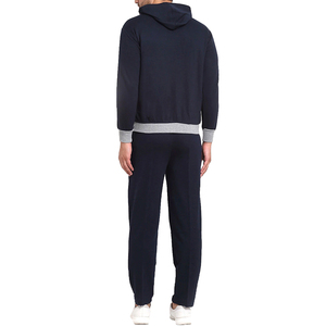 Survêtement noir avec logo personnalisé, couleurs contrastées, vêtements d'entraînement personnalisés, survêtement pour hommes, survêtement confortable, service OEM ODM, design - Product Image 4